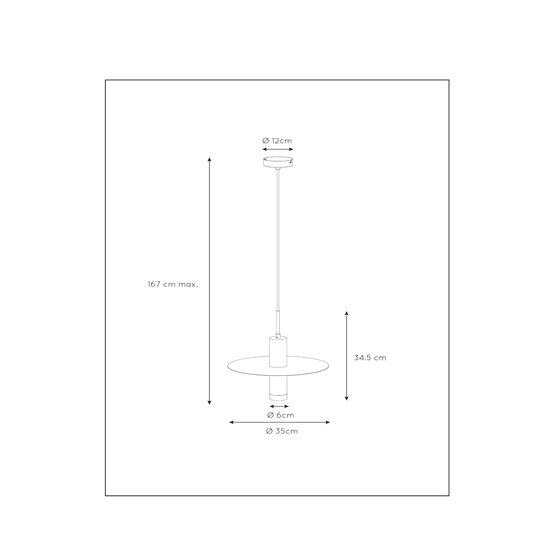 Retro-chic elegant hanging lamp 35 cm Ø GU10 black