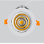 LED inbouwarmatuur 10W diameter 110 mm en 95mm zaagmaat