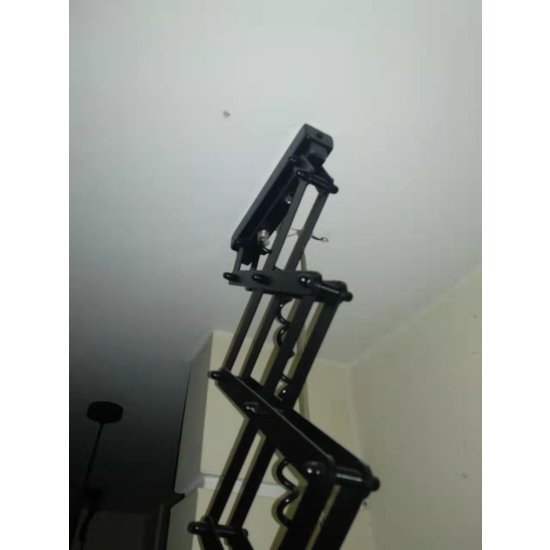 Aplique industrial negro con brazo 560mm E27