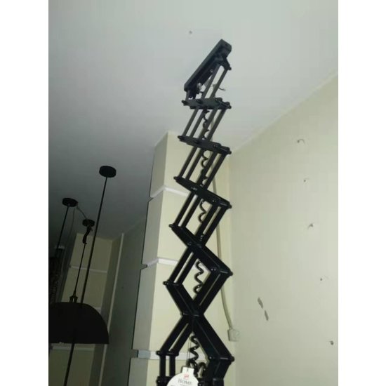 Aplique industrial negro con brazo 560mm E27