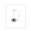 Lampe à suspension élégante en cuivre 30 cm Ø fil métallique E27