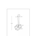 Lampe à suspension inclinée en forme de cube E27 noire