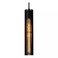 Lampe à suspension robuste noire frappante de 65 mm de diamètre E27