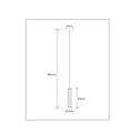 Striking black robust hanging lamp 65 mm diameter E27
