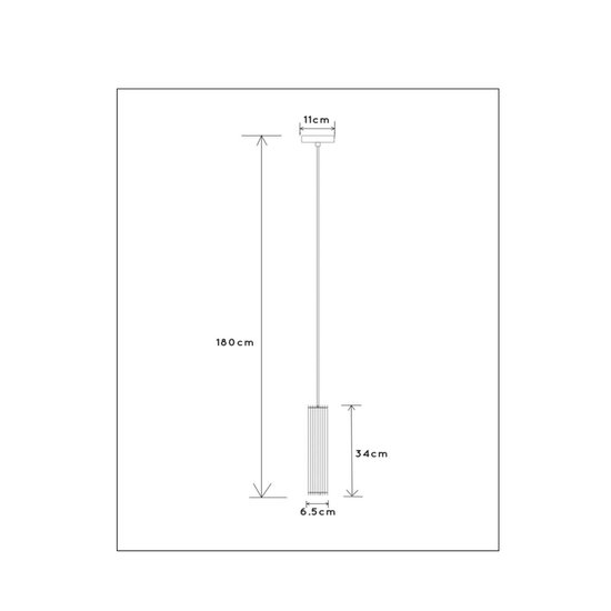 Striking black robust hanging lamp 65 mm diameter E27
