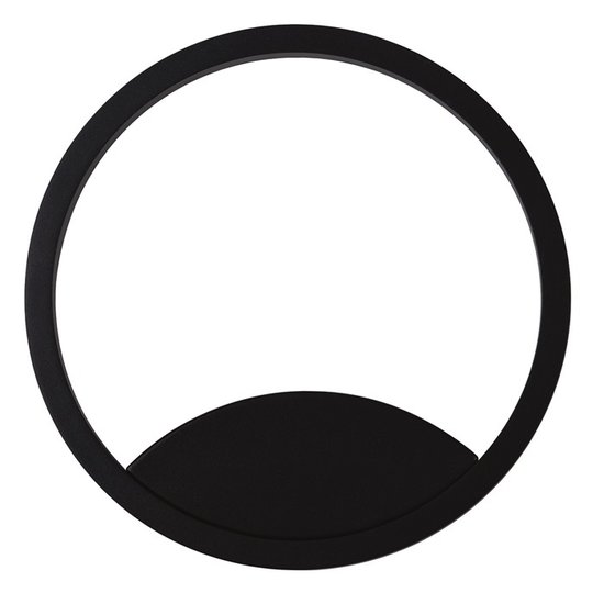 Dimmable ring lamp for wall or ceiling with direct light black 25W