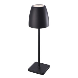 INA lámpara de mesa recargable negra IP54 regulable