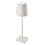 Fantasia Ina lampe de table rechargeable blanche, IP54, 180 lumens, 3000K blanc chaud, dimmable en 3 étapes