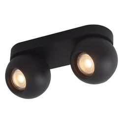 Fantasia TRITON plafondspot 2-lichts, zwart, GU10 excl.