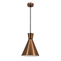 Fantasia Trendy Pendelleuchte in Kupfer – konischer Kunststoffschirm, 25 cm Durchmesser, höhenverstellbar bis 154,5 cm, E27 Fassung