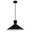 Fantasia KONO conical pendant lamp in matte black aluminium for above a dining table, E27 fitting, bulb not included
