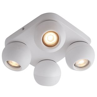 4 spots plafondlamp LED vierkant wit 4x5W