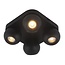 Fantasia Triton vierkante plafondlamp met 4 GU10-spots, zwart, 220x220 mm, draaibaar en kantelbaar