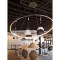 Circle lamp white or black 64 W LED 120 cm XXL cable 3 m