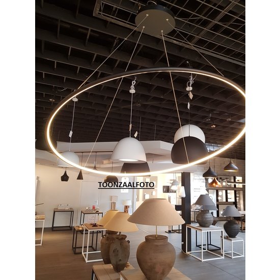 Circle lamp white or black 64 W LED 120 cm XXL cable 3 m