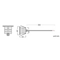 Small recessed spot IP67 diameter 42mm IP67 dimmable stainless steel 10 to 30V