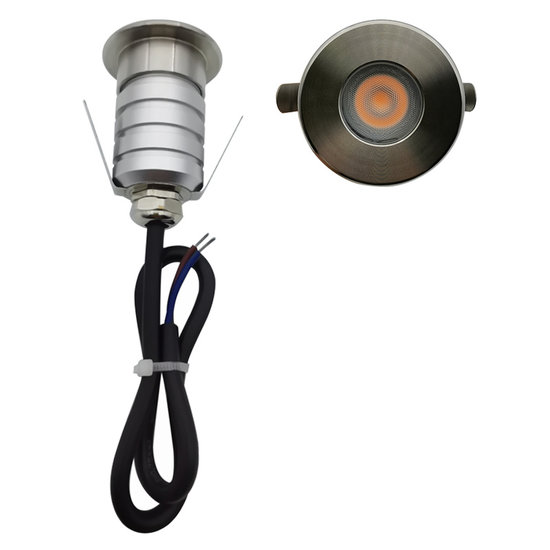 Kleine inbouwspot IP67 diameter 42mm IP67 dimbaar inox 10 tot 30V