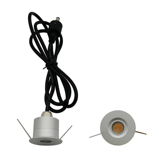 Kleiner Einbaustrahler IP67, Durchmesser 35 mm, IP67 10 bis 30 V, schmaler Winkel 30°