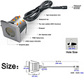 Mini-Einbauspot aus Edelstahl, quadratisch, IP67, Durchmesser 45 mm, IP67 von 10 bis 30 VDC