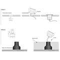 Mini-Einbauspot aus Edelstahl, quadratisch, IP67, Durchmesser 45 mm, IP67 von 10 bis 30 VDC