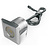 Mini vierkante inox inbouwspot IP67 diameter 45mm IP67 van 10 tot 30Vdc