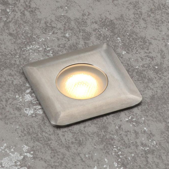 Mini-Einbauspot aus Edelstahl, quadratisch, IP67, Durchmesser 45 mm, IP67 von 10 bis 30 VDC