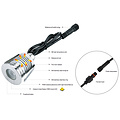 1 Watt kleine inbouwspot IP67 diameter 35mm IP67 inox 10 tot 30Vdc