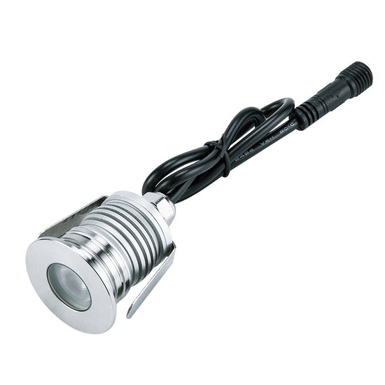 Petit spot encastrable 1 Watt IP67 diamètre 35mm IP67 Inox 10 à 30Vdc