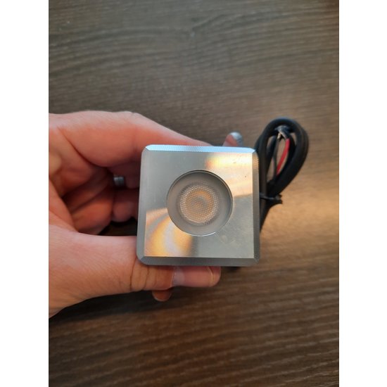 Mini square stainless steel recessed spot IP67 diameter 45mm IP67 from 10 to 30Vdc