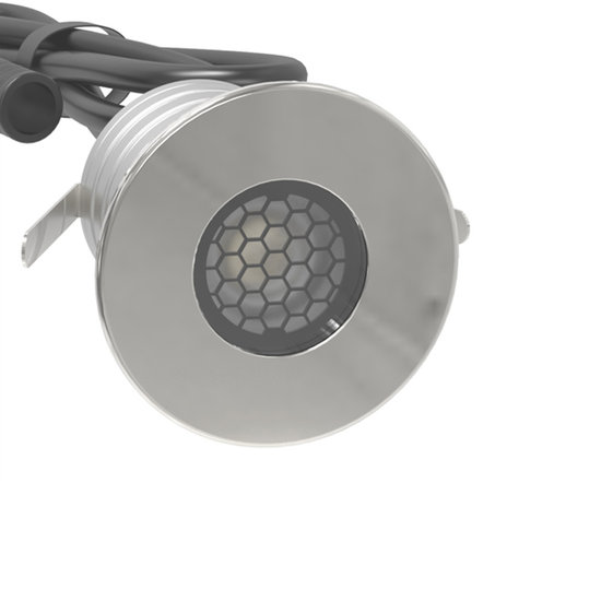 Anti-verblindende inbouwspot IP67 honingraat 10 tot 30V dc 3W