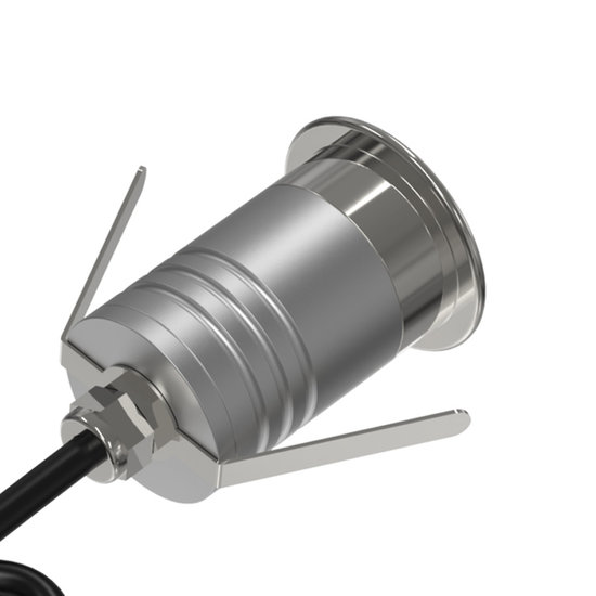 Waterdichte inbouwspot IP67 asymmetrisch 10 tot 30V dc 1W