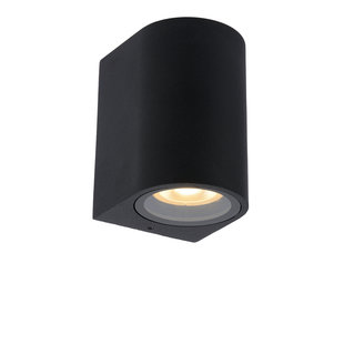 Black slim modern rectangular outdoor wall lamp without spotlight IP44