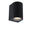 Black slim modern rectangular outdoor wall lamp without spotlight IP44