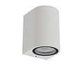 Slank, modern rechthoekige wandlamp buiten zonder spot IP44 wit
