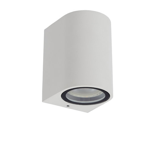 Slim, modern rectangular outdoor wall lamp without spotlight IP44 white