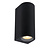 Slim, modern rectangular outdoor wall lamp 2xGU10 IP44 black