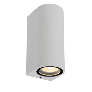 Slim, modern rectangular outdoor wall lamp 2xGU10 IP44 white