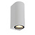 Slim, modern rectangular outdoor wall lamp 2xGU10 IP44 white