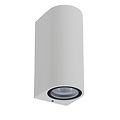 Slim, modern rectangular outdoor wall lamp 2xGU10 IP44 white