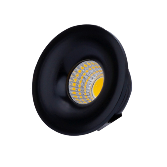 Mini LED spot 32mm saw size/50mm Ø white, gold and black