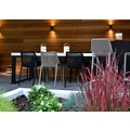 Handy spring and summer outdoor table lamp white with natural wood