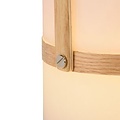 Lampe de table d'extérieur pratique pour le printemps et l'été, blanche et bois naturel