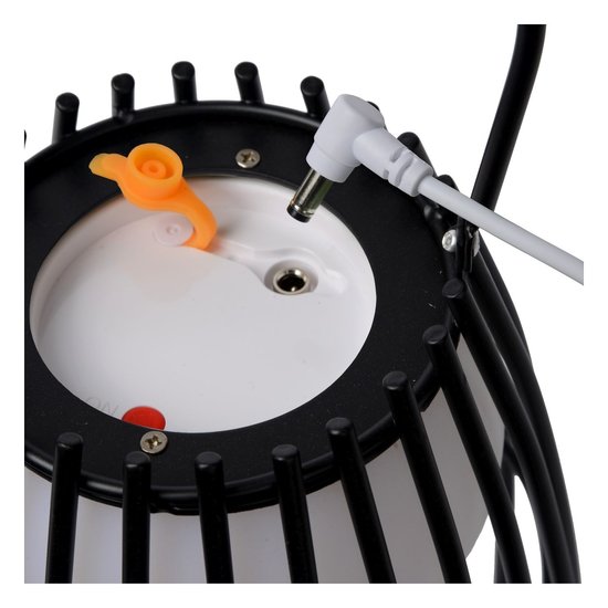 Lámpara de mesa crinolina exterior negra