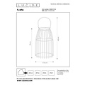 Lampe de table Crinoline extérieur 17,5 cm Ø vert