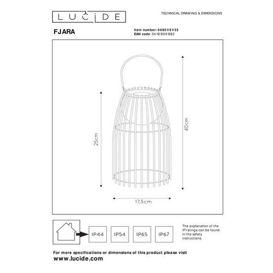 Lampe de table Crinoline extérieur 17,5 cm Ø vert