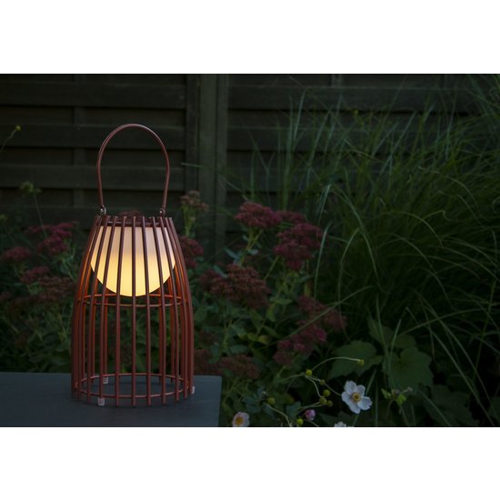 Lampe de table Crinoline extérieur 17,5 cm Ø marron rouille