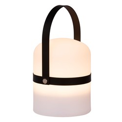 Handy spring and summer outdoor table lamp 10 cm Ø black strap