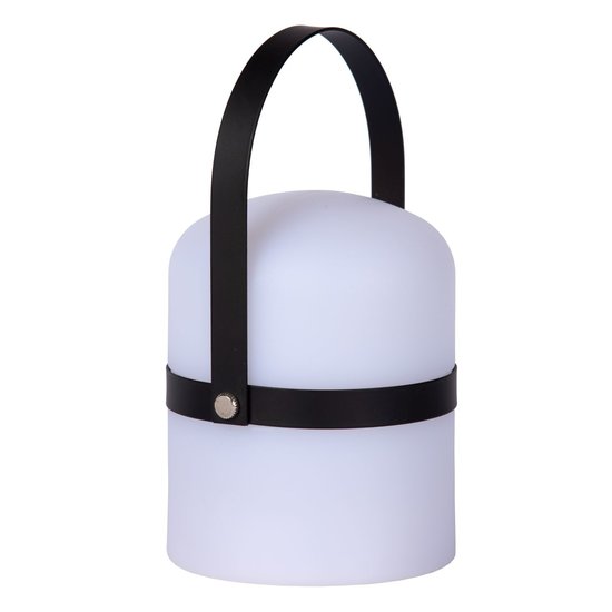 Handy spring and summer outdoor table lamp 10 cm Ø black strap