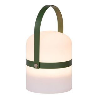 Práctica lámpara de mesa para exterior primavera y verano 10 cm Ø correa verde
