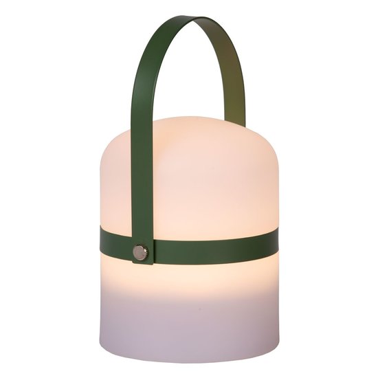 Handy spring and summer outdoor table lamp 10 cm Ø green strap